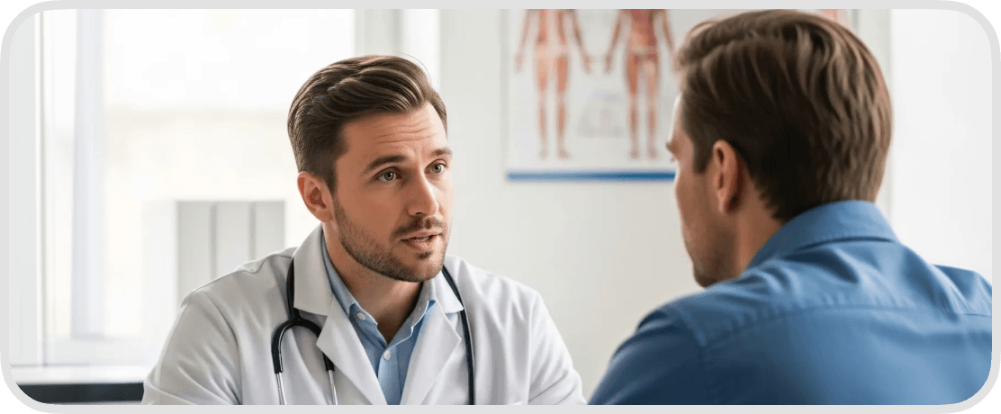 You see the patient